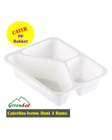 Caterline-forme 227 x 178 x 50 mm Hvid 3-Rum