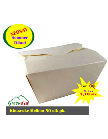 Nudelbakke/Kinaæske Deliæske hvid Mellem 2