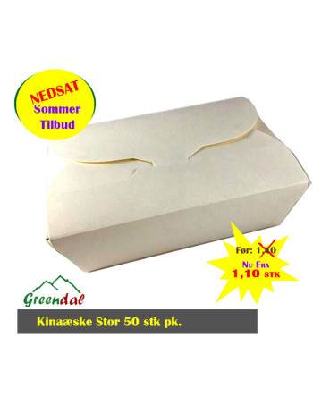 Nudelbakke/Kinaæske Hvid Stor 2