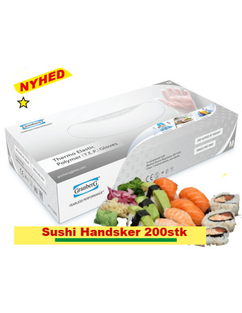 Disposable Gloves M Grandberg T.E.P. (Sushi) Powder-free 200pc/pack -  2