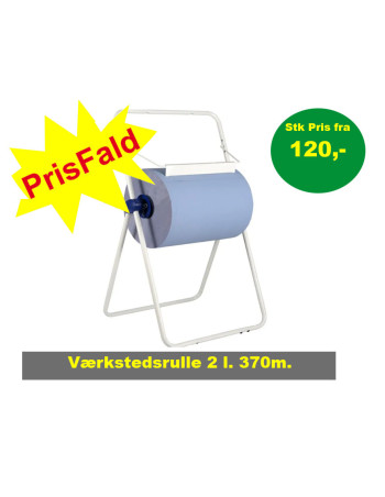 Wiping paper Katrin 2-layer 37x36cmx370m  2roll/box -  2