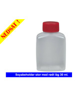 Soy bottle 30ml Clear including lid 30x100pc/box - 