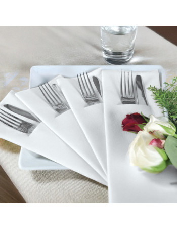 GreenSoft Cutlery 40x40cm Airlaid White 1000pc/box -  2
