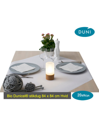 Plug cloth Dunisilk Linnea White 84x84cm 5x20pc/box -  2