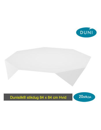 Dunisilk® stikdug 84 x 84 cm Hvid