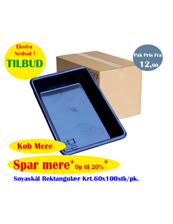 Soy/Dip try black Rektang 60x100pc/box - 