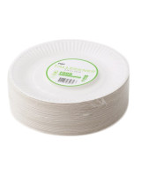 Plate White Cardboard 18cm 10x100pc/box - 