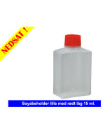 Soy bottle 15ml Clear including lid 60x100pc/box - 