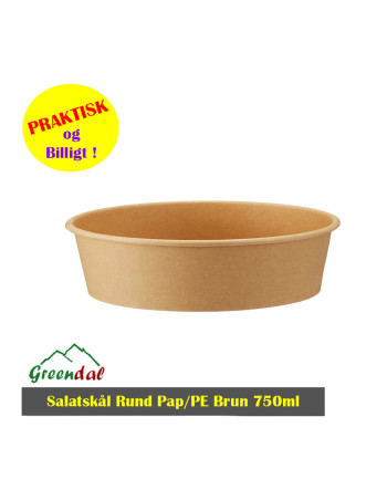 Salatskål Rund pap Ø18 750-900ml 2