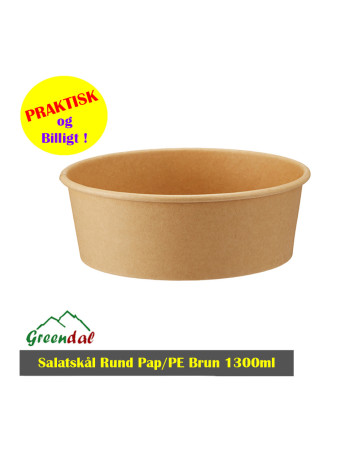 Paperbowl Brown (Bowle) C.Source 1000ml 6x50pc/box -  2