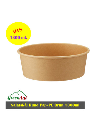 Paperbowl Brown (Bowle) C.Source 1000ml 6x50pc/box - 