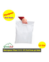 Bærepose Plast 13 l. hvid