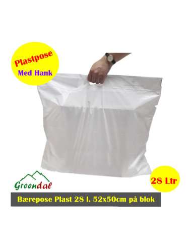 Fruit bag 28 L. HDPE white   10x100pcs/box - 