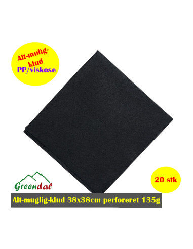 Universalklud 140gr Sort 38x38cm