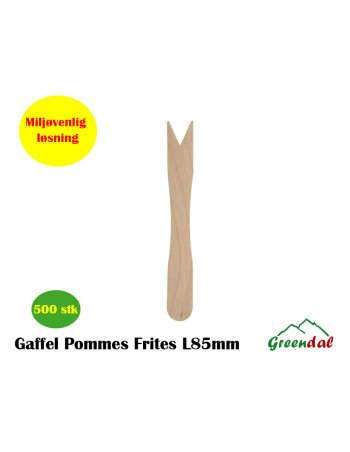 Gaffel Pommes Frites L85mm Træ Natur 100stk-pk.