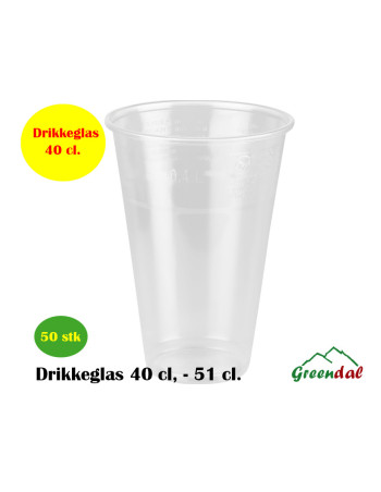 Plastic glass Soft PP 400ml 50pc/pack - 