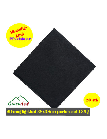 Alt Mugligt Klud Sort 20 stk/pk.