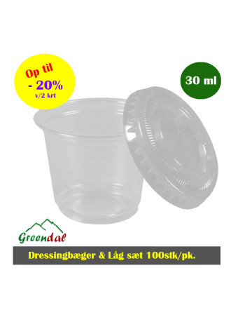 Dressing cup PP Clear 1oz 25x100pc/pac - 