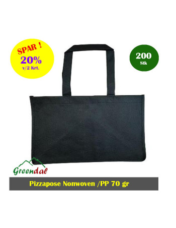 Carrier bag Non-woven 40L Rcyk. Black 100pc/box - 