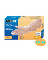 Disposable Gloves "M" Hygo Star TPE (Sushi) Powder-free 200pc/pack - 