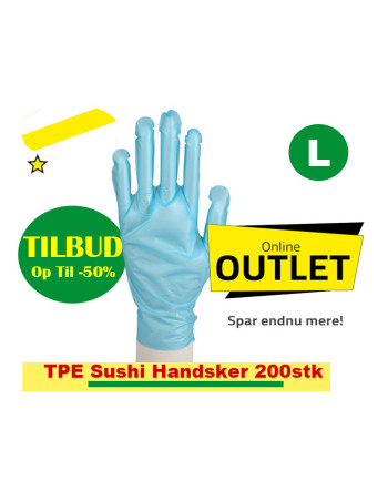 Disposable Gloves "XL" Revolution TPE (Sushi) Powder-free 200pc/pack - 
