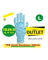 Disposable Gloves "XL" Revolution TPE (Sushi) Powder-free 200pc/pack - 