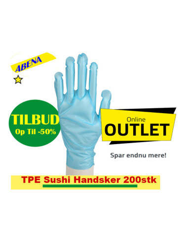 Disposable gloves Abena TPE powder-free Blue 200pc/pack - 