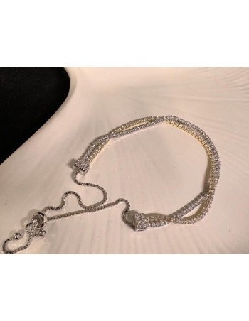 Dobbelt række tennis armbånd - 