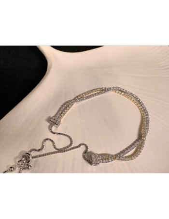 Dobbelt række tennis armbånd -  2