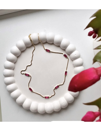 Elegance halskæder med Fuchsia farve - 