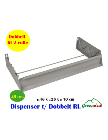 Dispenser Film Dobbelt L26xB46xH10cm Metal Grå til B45cm 