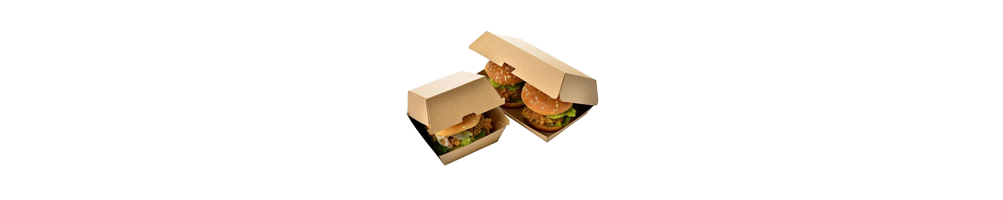 Burger indpakning - Burgeræske både stor og lille, Burgerbokse,...