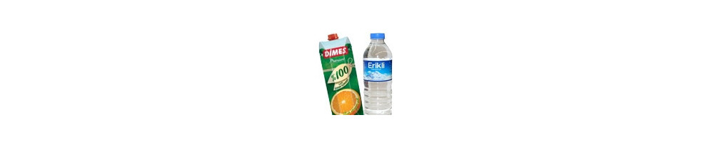 Vand, juice og kakao -